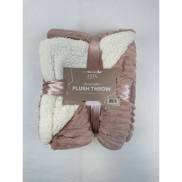 Ulta Beauty Bedding Ulta Plush Throw Blanket 5 X 60 Pink Rose New